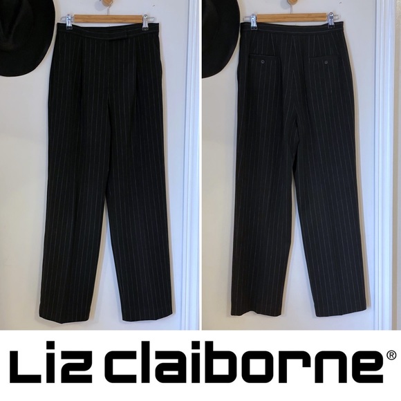 Vintage Liz Claiborne Classic Pinstripe Pants - Picture 2 of 15